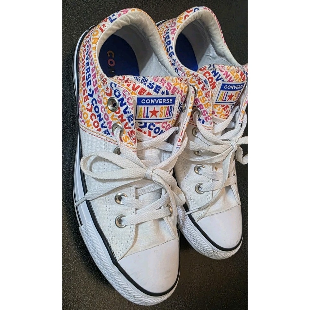 Converse Women 9 Crash Madison Ox Low Rise Sneakers Shoes Rainbow Multicolor EUC